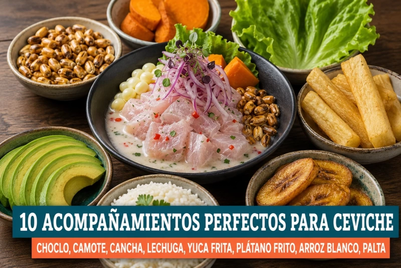 Deliciosos acompañamientos ideales para tu ceviche peruano
