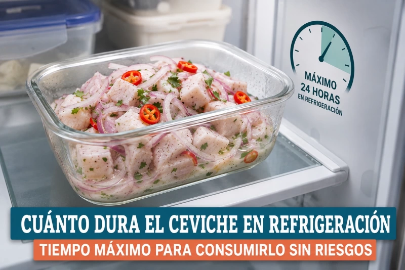 Ceviche fresco cuánto tiempo conservarlo en refrigeración